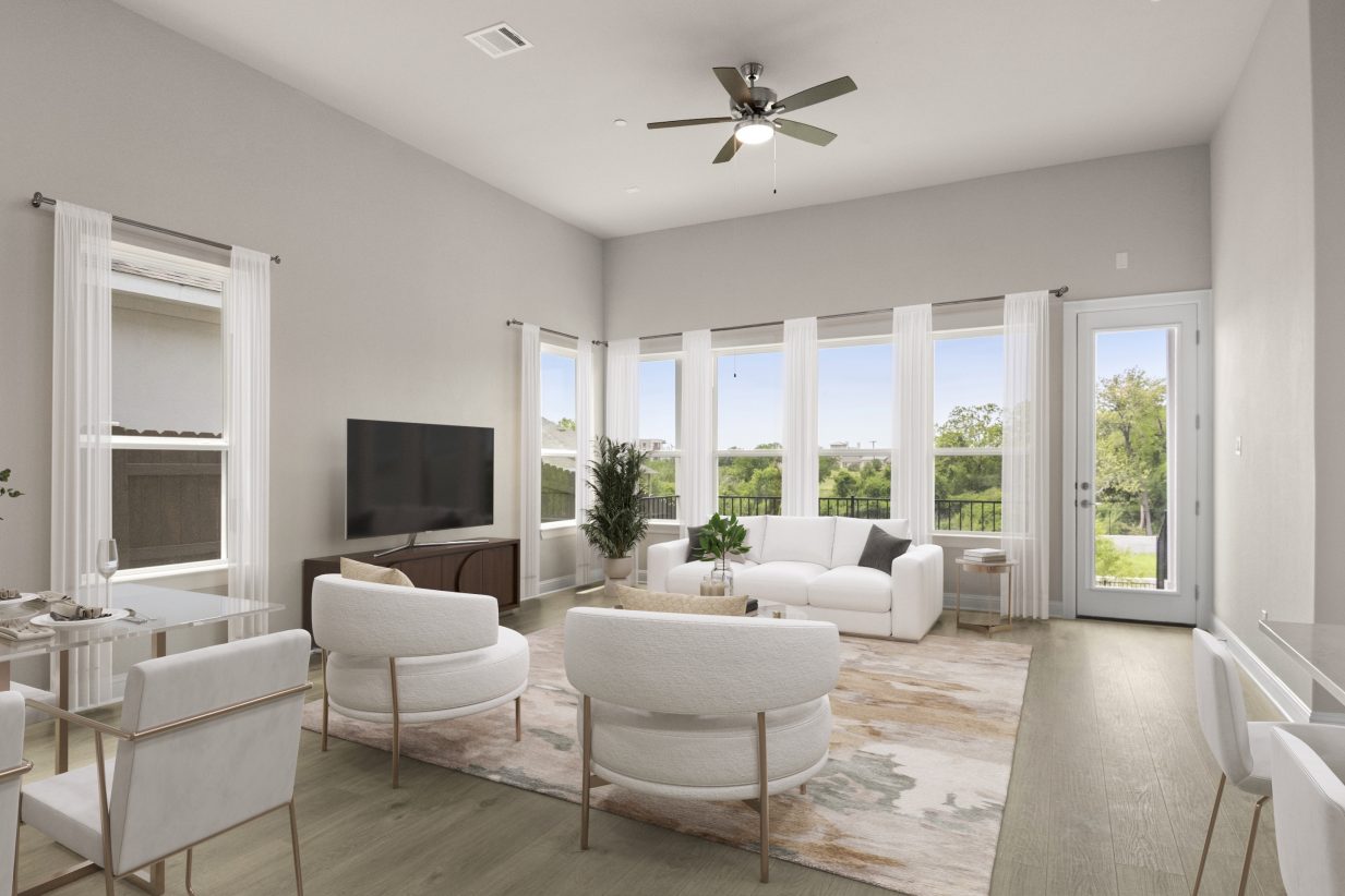 furnished living room